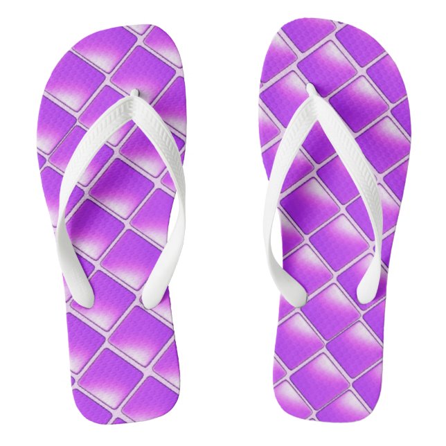 Purple Shaded Diamonds Thongs (Footbed)