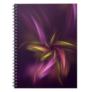 Purple Shades Abstract Flower Fantasy Notebook