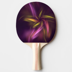 Purple Shades Abstract Flower Fantasy Ping Pong Paddle