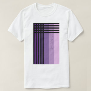 Purple Shades And Black Stripes Name Personalised T-Shirt