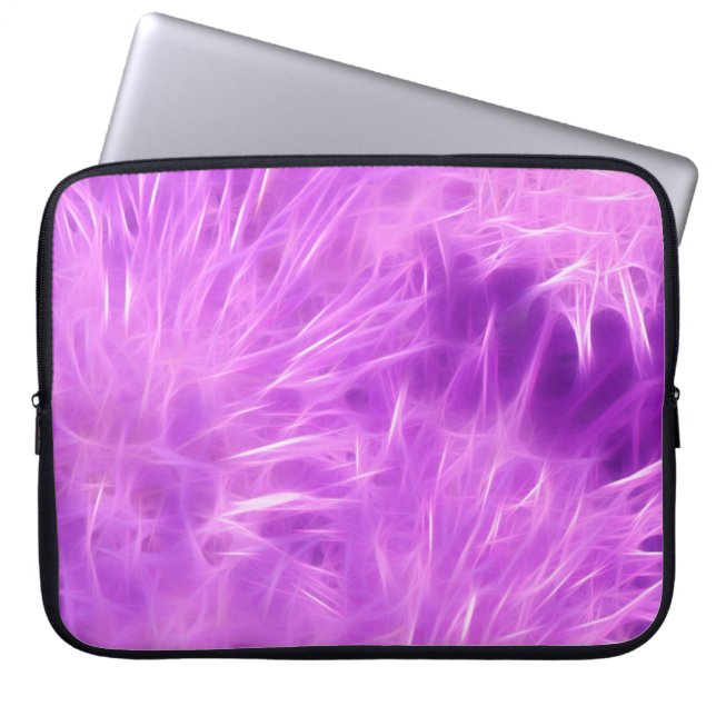Purple Shades Flowers Transformed Laptop Sleeve (Front)
