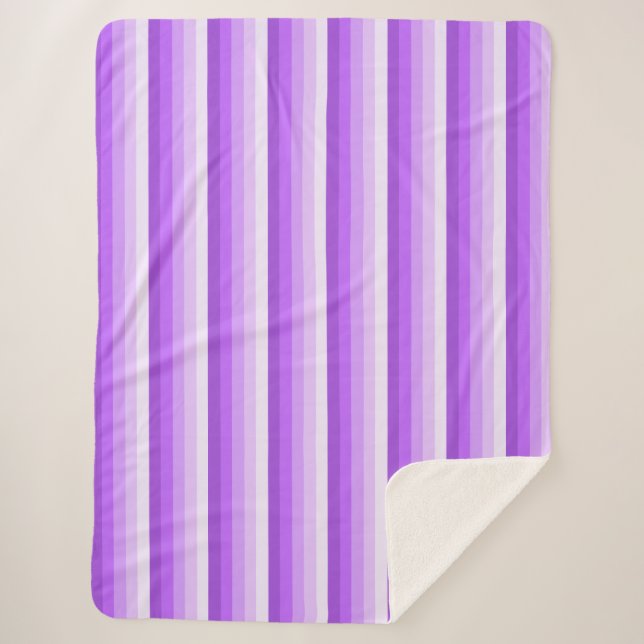 Purple shadow stripes sherpa blanket (Front)