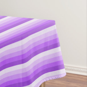 Purple shadow stripes tablecloth