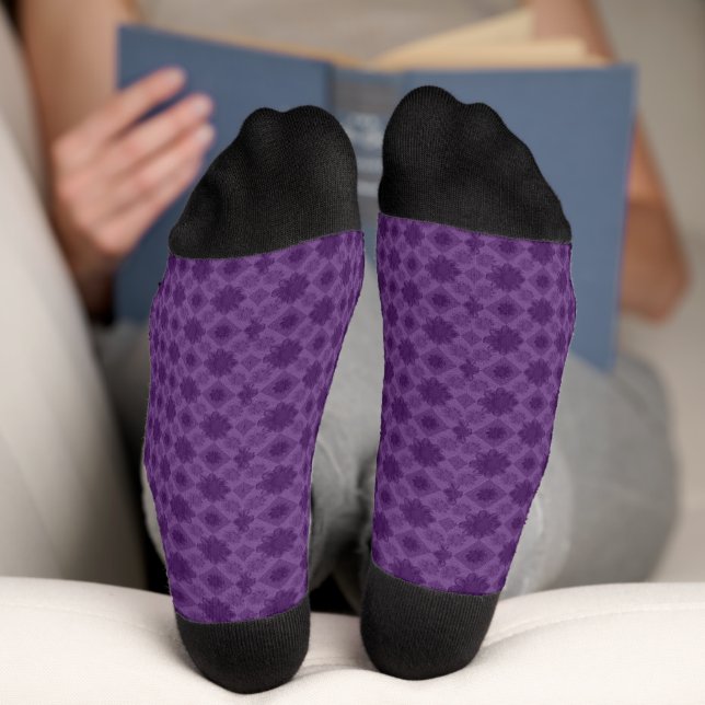 Purple Shape Fusion Socks (Bottom)