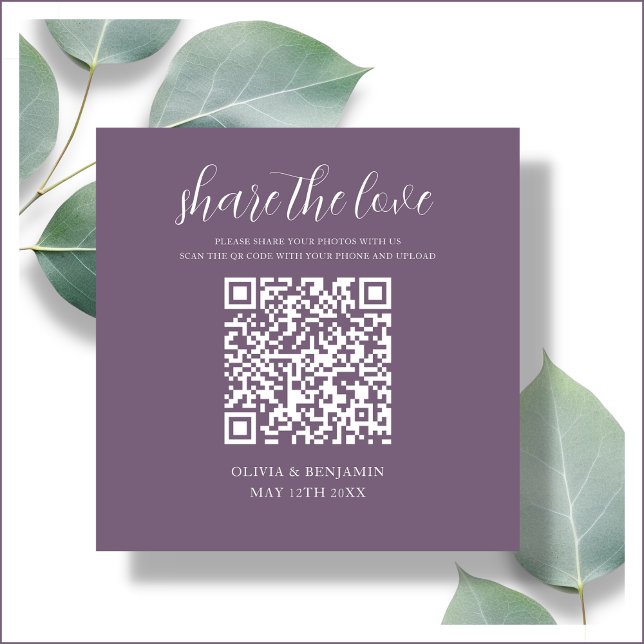 Purple | Share The Love QR Code Enclosure Card (Creator Uploaded)