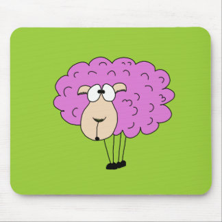 Purple sheep mouse pad
