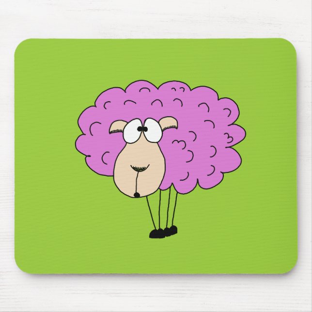 Purple sheep mouse pad (Front)