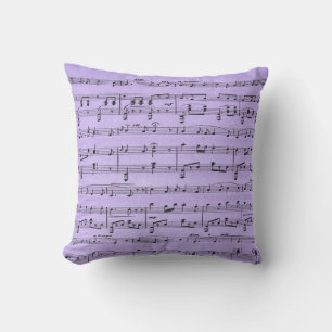 Purple Sheet Music Cushion