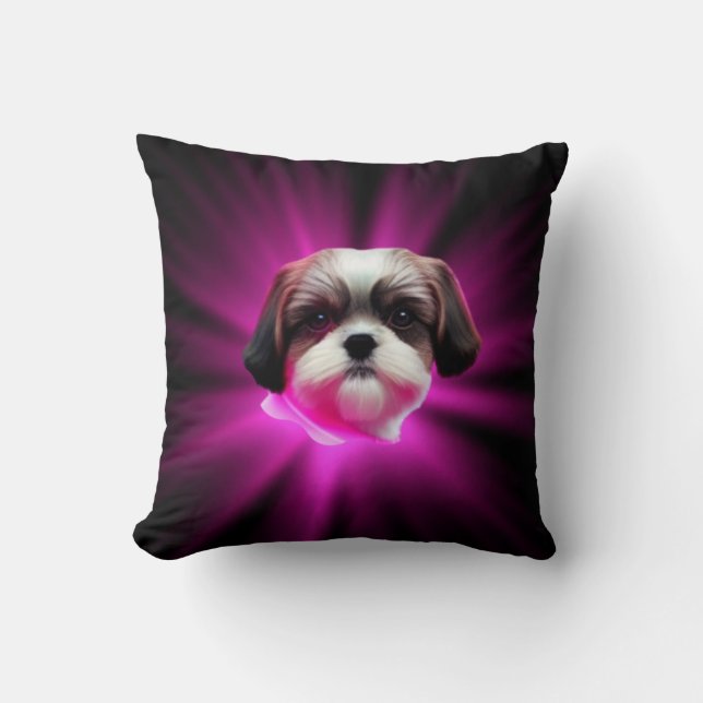 Purple Shih Tzu Cushion (Front)