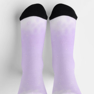 Purple shimmer and glitter socks