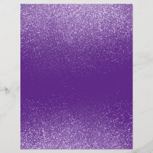 Purple Shimmer Glitter Dust Scrapbook Paper (Front)