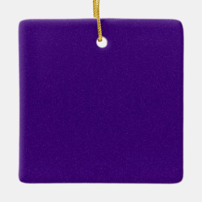 Purple Shimmer Square Ornament – Customisable (Front)