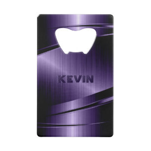 Purple Shiny Metallic Brushed Aluminum Look