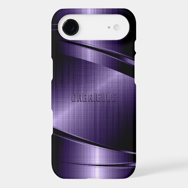 Purple Shiny Metallic Design Case-Mate iPhone Case (Back)