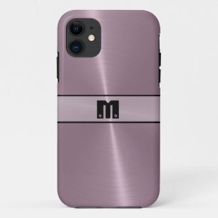 Purple Shiny Stainless Steel Metal 4 iPhone 11 Case