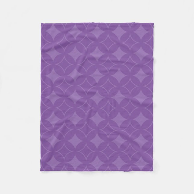 Purple shippo pattern fleece blanket (Front)
