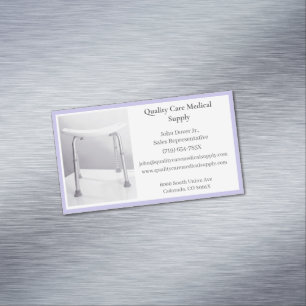 Purple Shower Chair Senior Care Equipment Medical  Magnetic Business Card