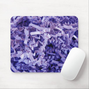 Purple Shredded Crinkled Paper Mouse Pad