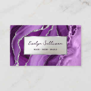 Purple Silver Agate Business Card