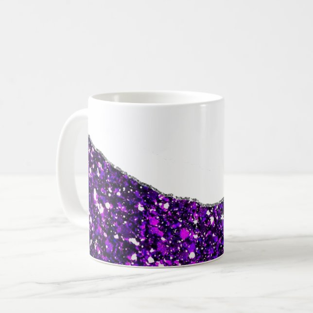 Purple Silver Agate Coffee Mug (Front Left)