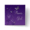Purple Silver Butterfly Floral Flower Girl Pin