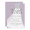 Purple Silver Glitter White Dress Bridal Shower