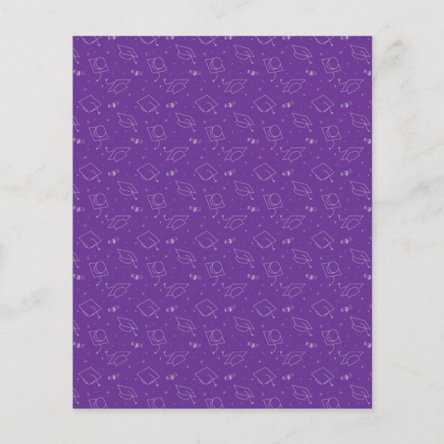 Purple & Silver Graduation Scrapbook Paper (Front)