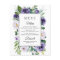 Purple Silver Grey Floral Wedding Menu Cards