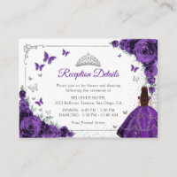 Purple Silver Quincenarea Reception Details