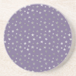 Purple Silver Stars Coaster