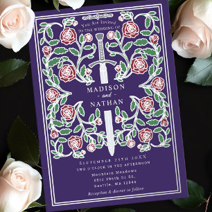 Purple Silver Sword Mediaeval Fantasy Wedding