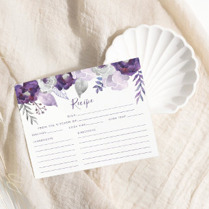Purple & Silver Watercolor Bridal Shower Recipe