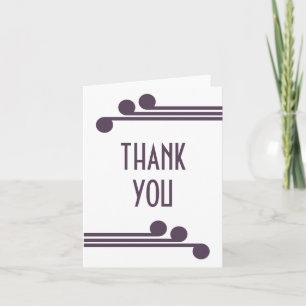 Purple Simple Deco Chic Thank You Card