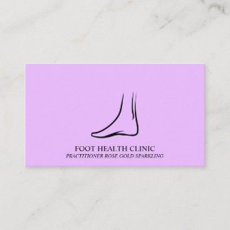 Purple Simple Foot Care Podiatry Practioner Doctor Business Card