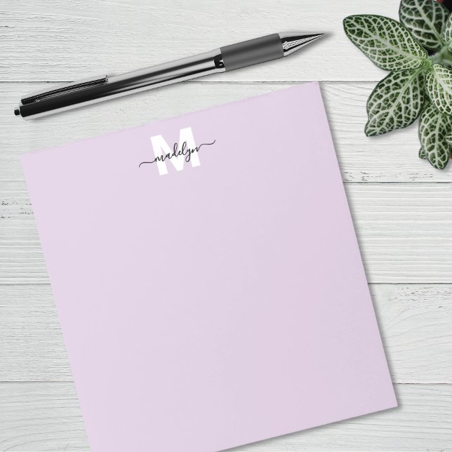 Purple Simple Monogram Notepad (Purple Simple Monogram Notepad)