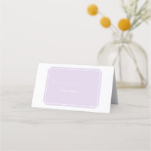 Purple Simply Elegant Place Cards