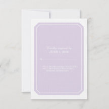 Purple Simply Elegant Response Card