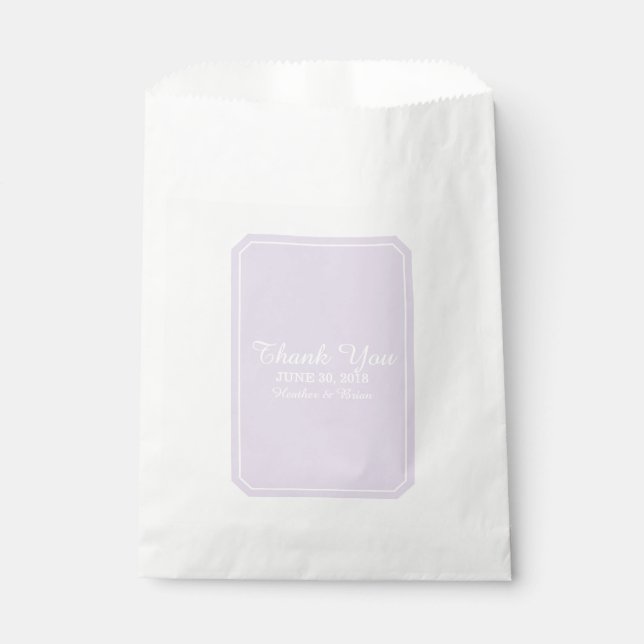 Purple Simply Elegant Wedding Favour Bag (Front)