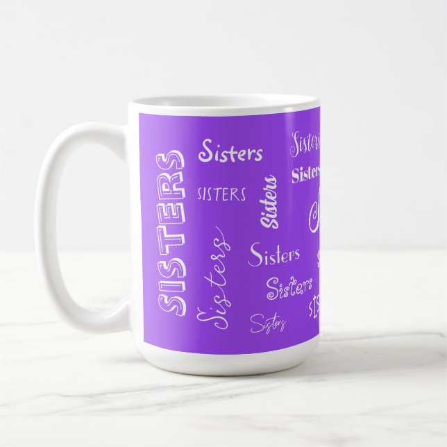 Purple Sisters Forever Signature Coffee Mug (Left)