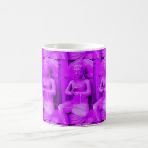 purple sitting buddhas coffee mug