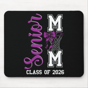 Purple Sketll Bow Senior Mum Cl Of 2026 Graduation Mouse Pad