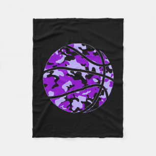 Purple Sketll Camo - Purple Camouflage Sketll  Fleece Blanket