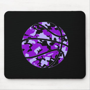 Purple Sketll Camo - Purple Camouflage Sketll Mouse Pad