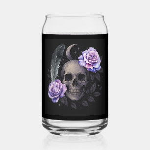 PURPLE SKULL  CAN GLASS