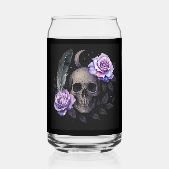 PURPLE SKULL  CAN GLASS (Back)