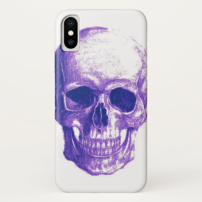 Purple skull Case-Mate iPhone case (Back)