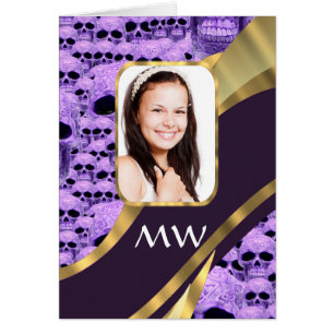 Purple skull collage