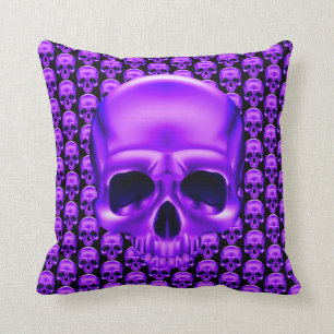 Purple Skull Cushion