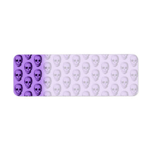Purple Skull Pattern. Return Address Label