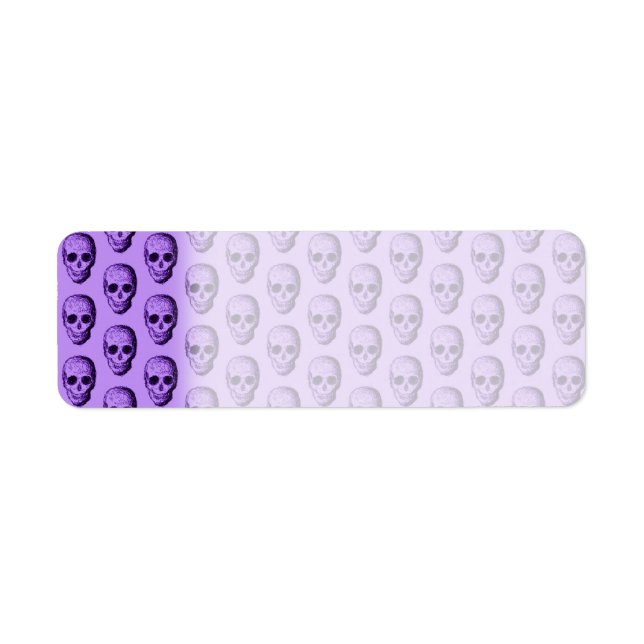 Purple Skull Pattern. Return Address Label (Front)